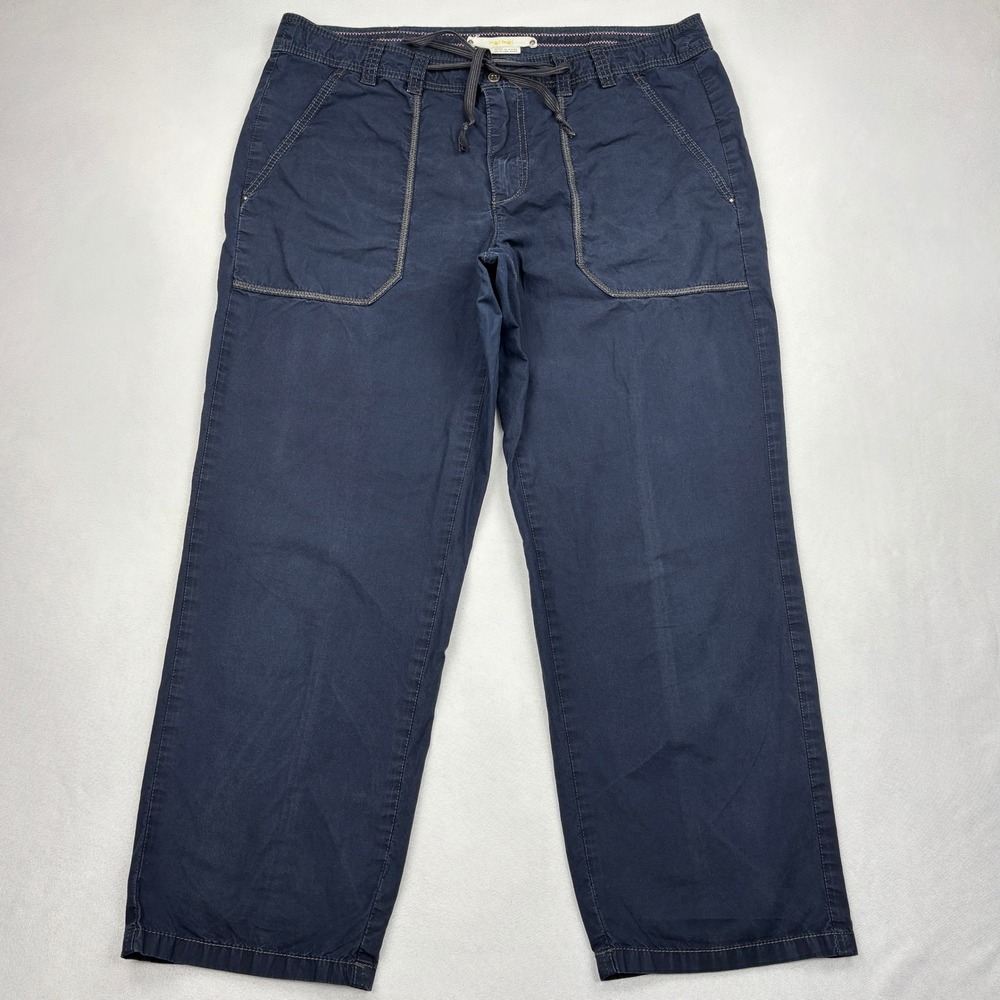 Anthropologie Hei Hei Drawstring Utility Pants Navy Cotton Cargo Womens Size 6